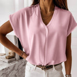Leea™ | Glamoureuze V-hals blouse